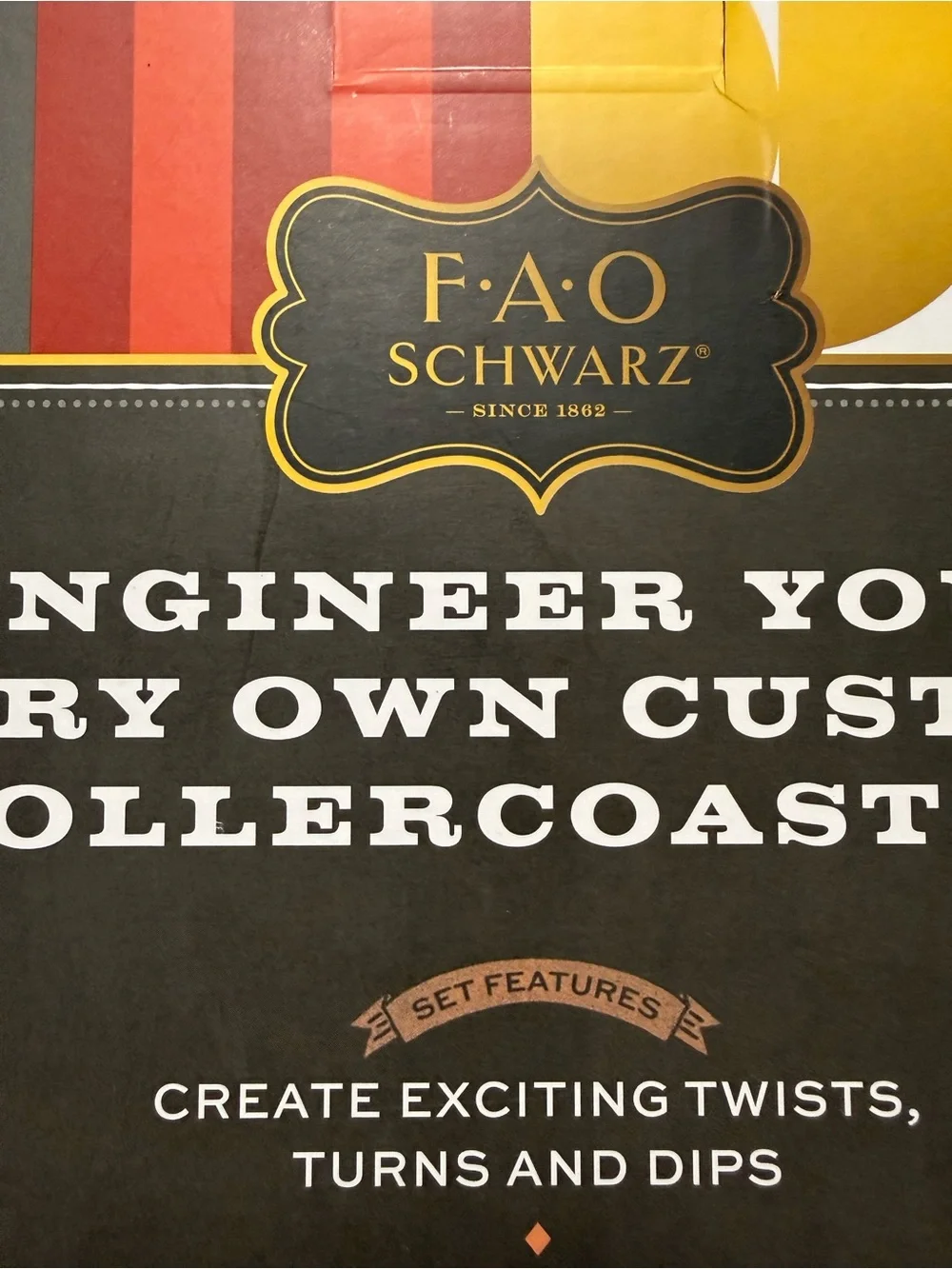 FAO Schwarz Build-A-Coaster STEM Roller Coaster Kit - Blue & Black